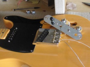 Austin Guitar Repair - Fender Telecaster - Pickup Swap, Body Route, Pick Guard File, Kill Switch Wiring Modification