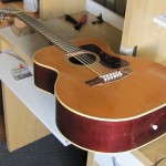 Bridge re-glue on a 1970's Guild 12-String acoustic guitar by South Austin Guitar Repair